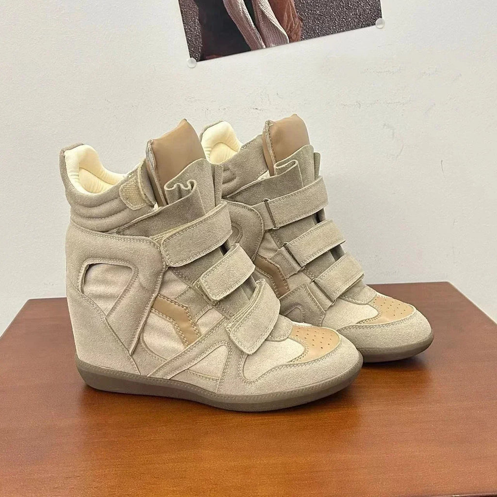 Genuine Leather Marant Wedge Heel Sneakers