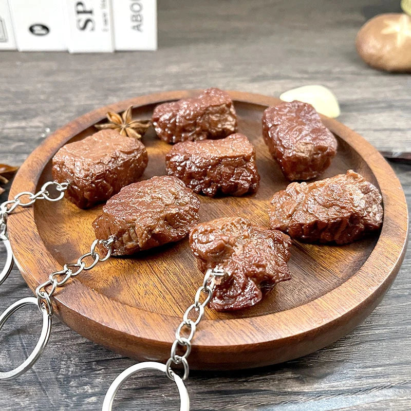 Steak Beef Keychain