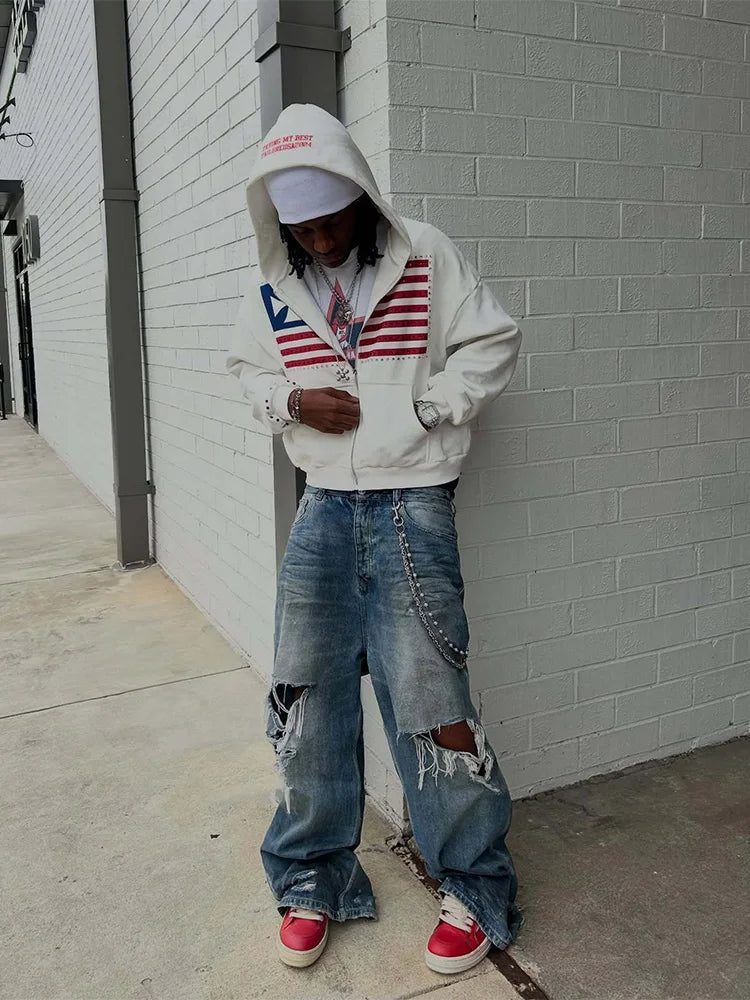 USA Zip Up Hoodie