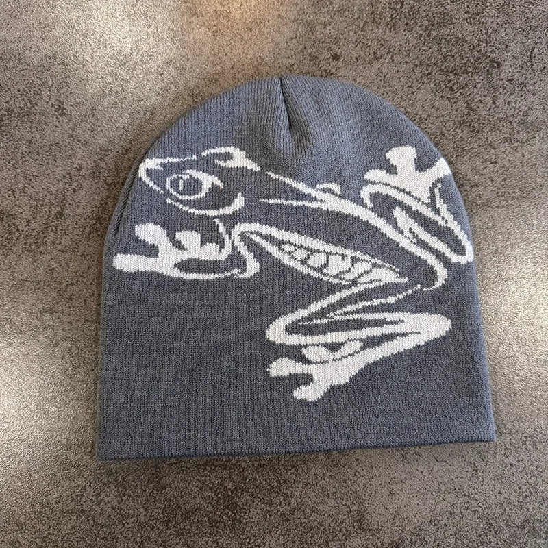 Tree Frog Knitted Beanie