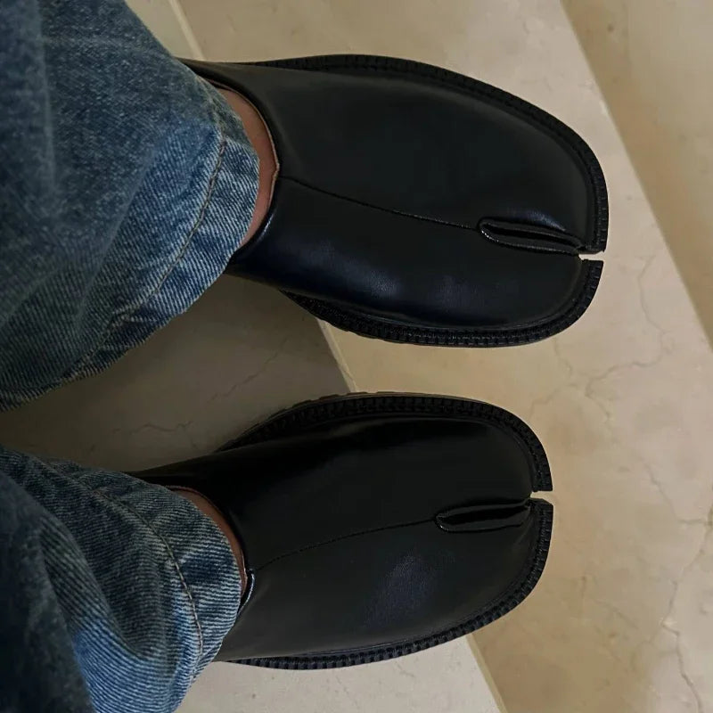 Chunky Platform Slip-on Tabi Loafers