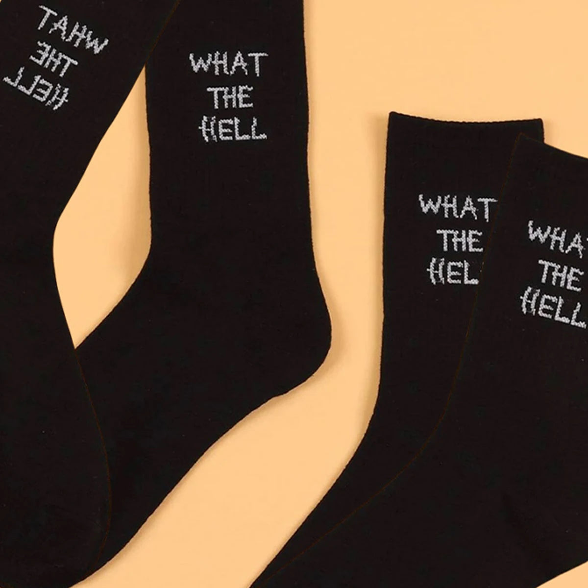 5/10/20 Pairs Men's Crew Socks, English Letter Design, Unique, Comfortable, Breathable, Moisture-Wicking