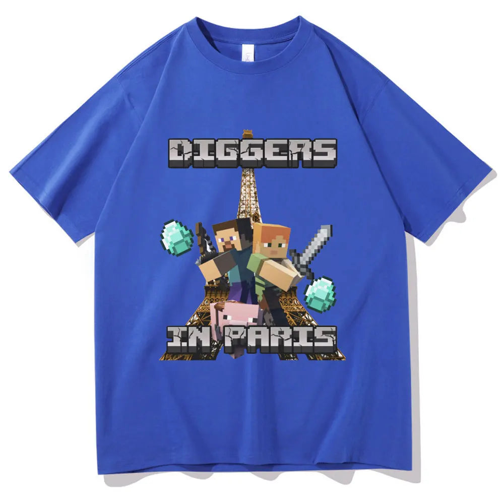 Diggers in Paris Minecraft Tee