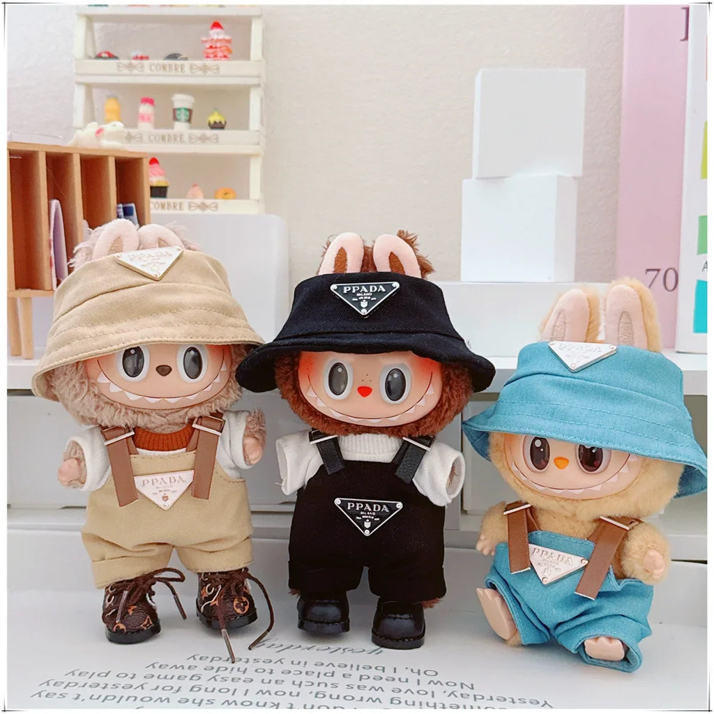 17 cm mini LABUBU Prada Clothes (Doll Not Included)