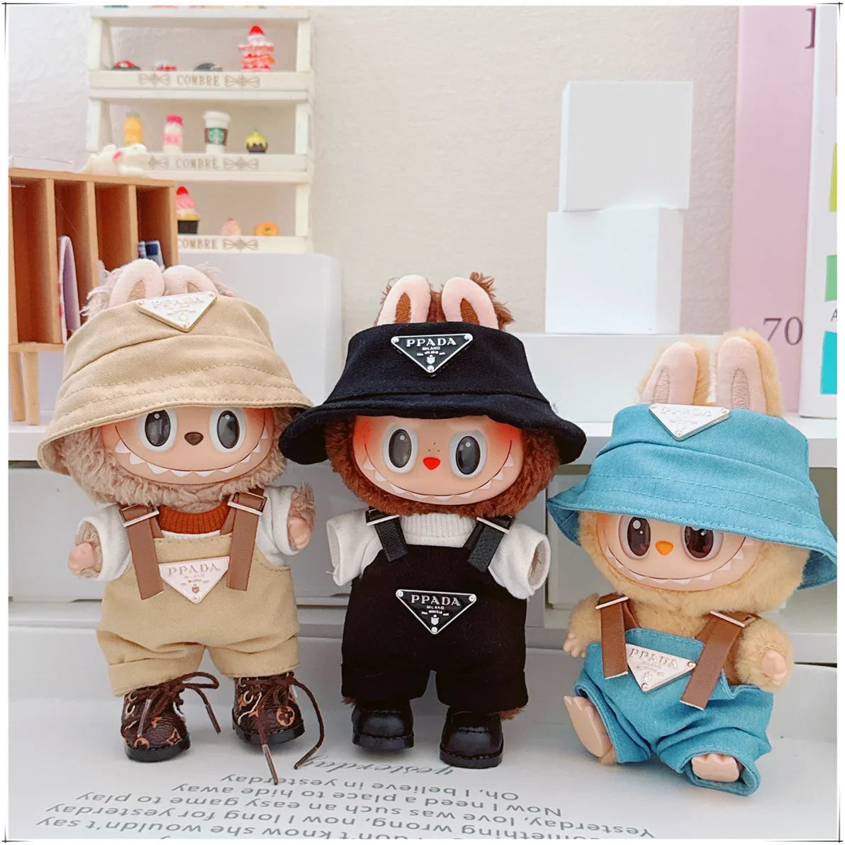 17 cm mini LABUBU Prada Clothes (Doll Not Included)