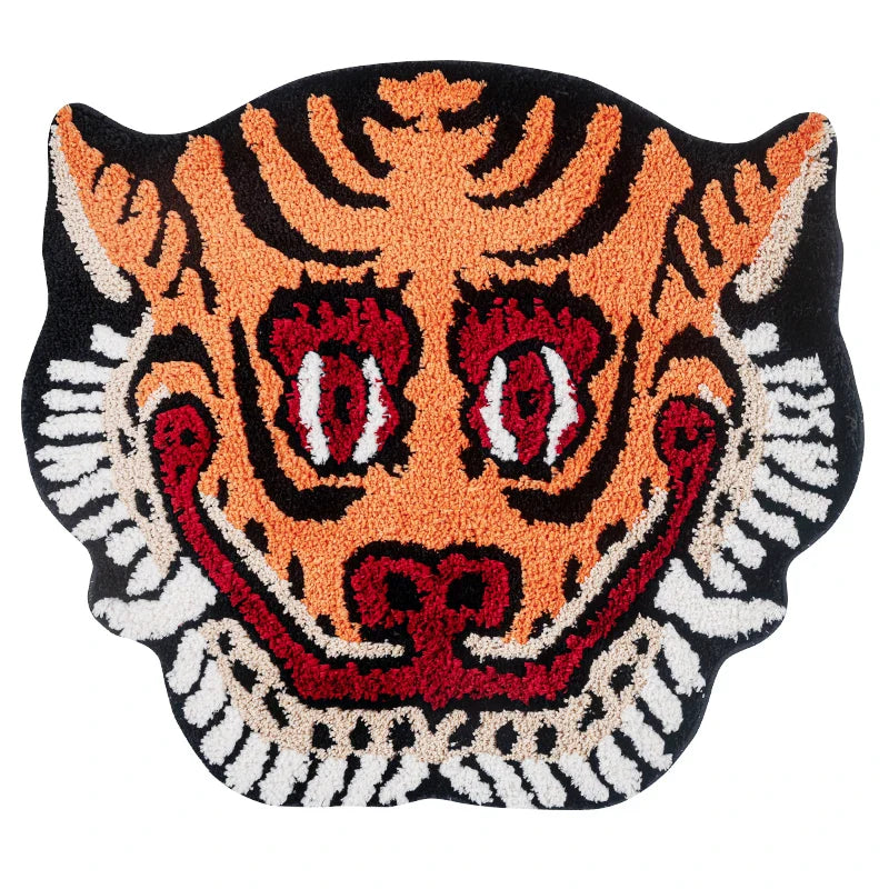 Tibetan Tiger Face Tufted Rug