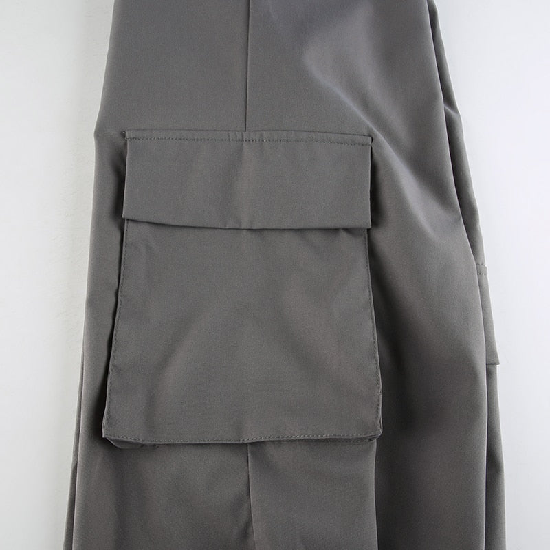 Low Waisted Tie Up Cargo Pants