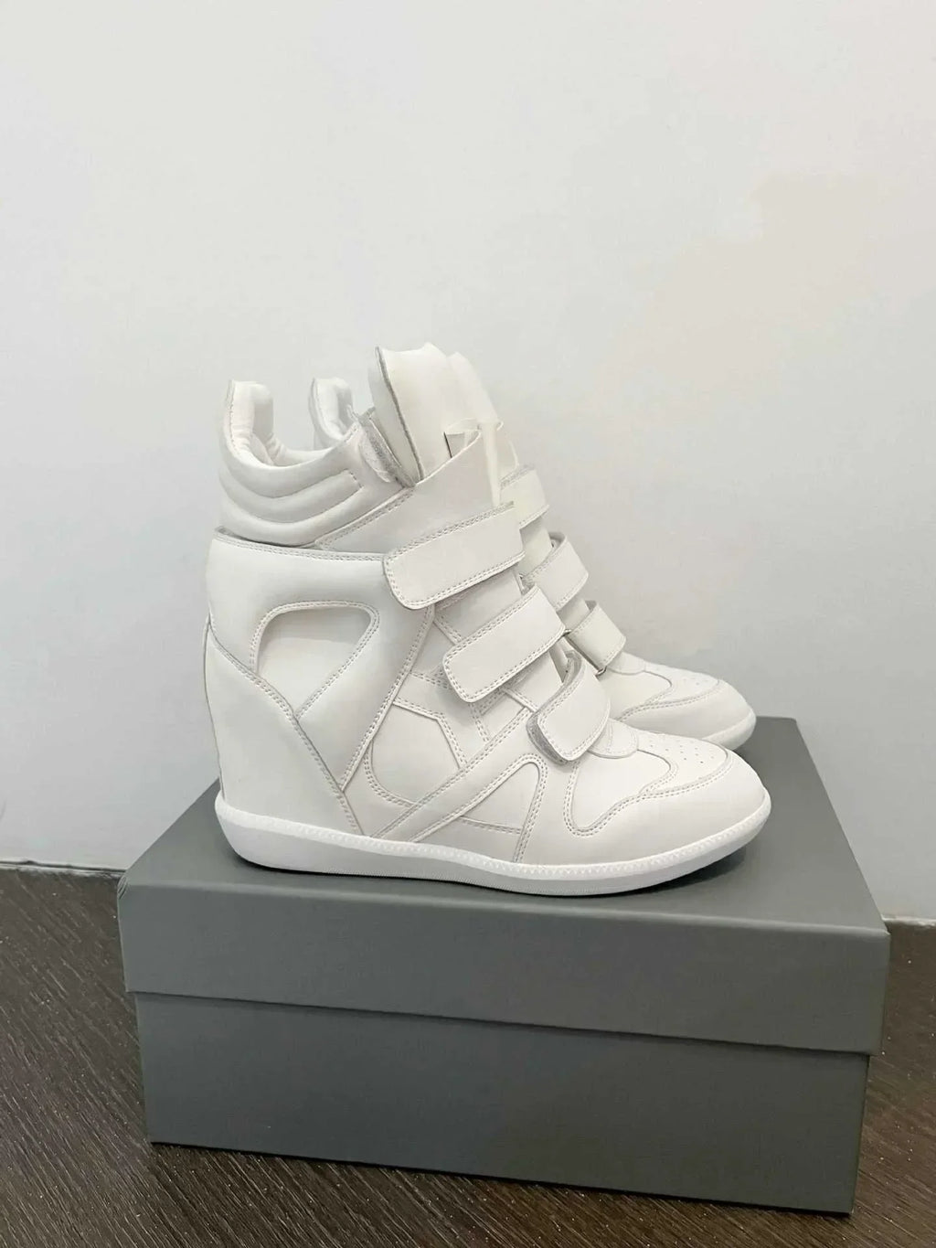 Genuine Leather Marant Wedge Heel Sneakers
