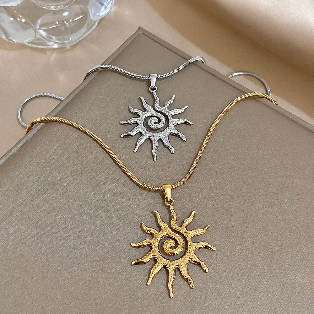 Spiral Sun Necklace