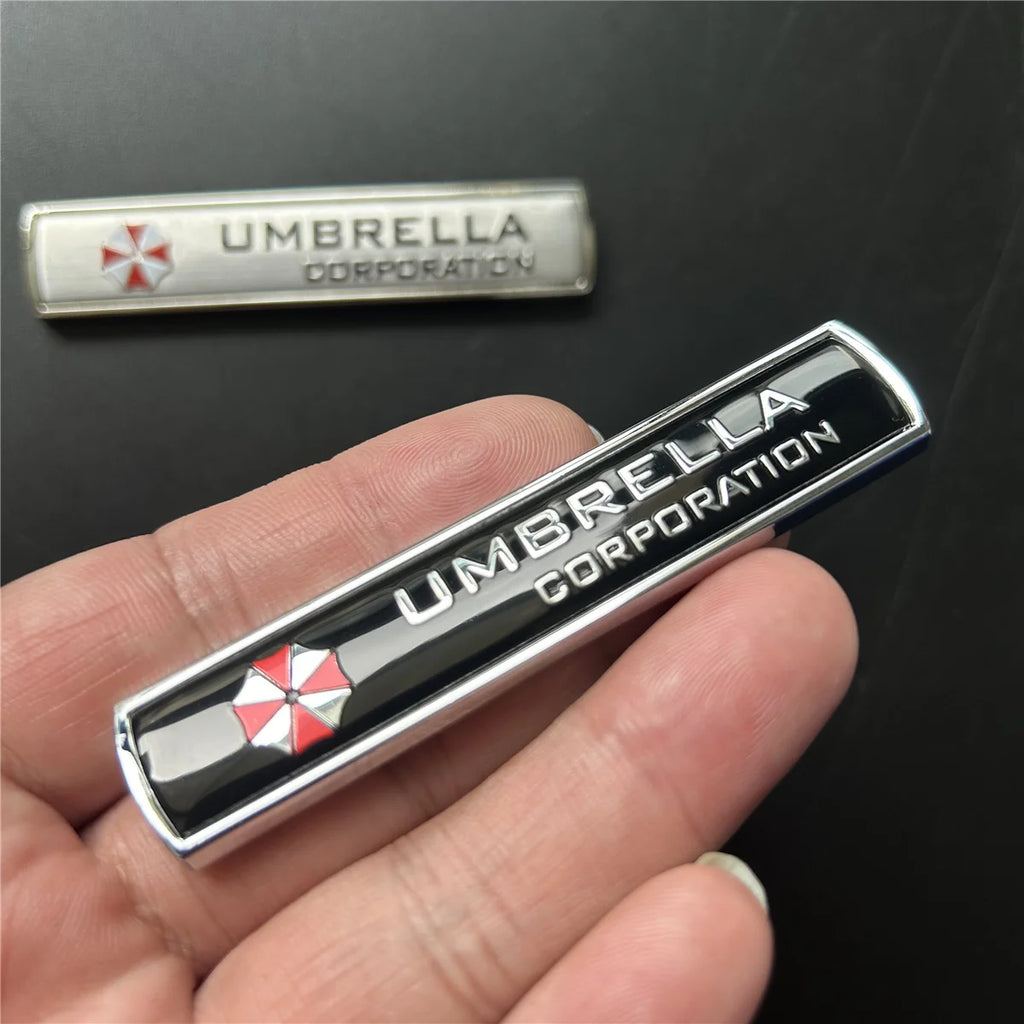 3D Aluminum alloy Umbrella corporation car sticker