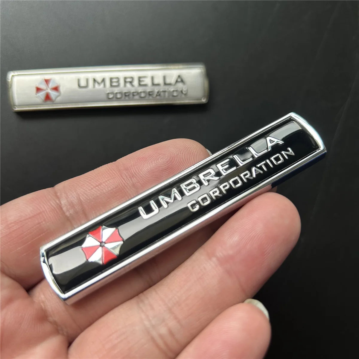 3D Aluminum alloy Umbrella corporation car sticker