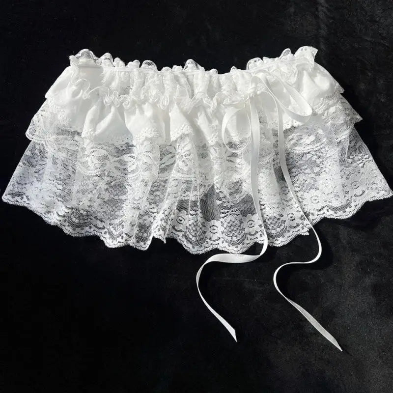 Unique Laced Layered Skirt