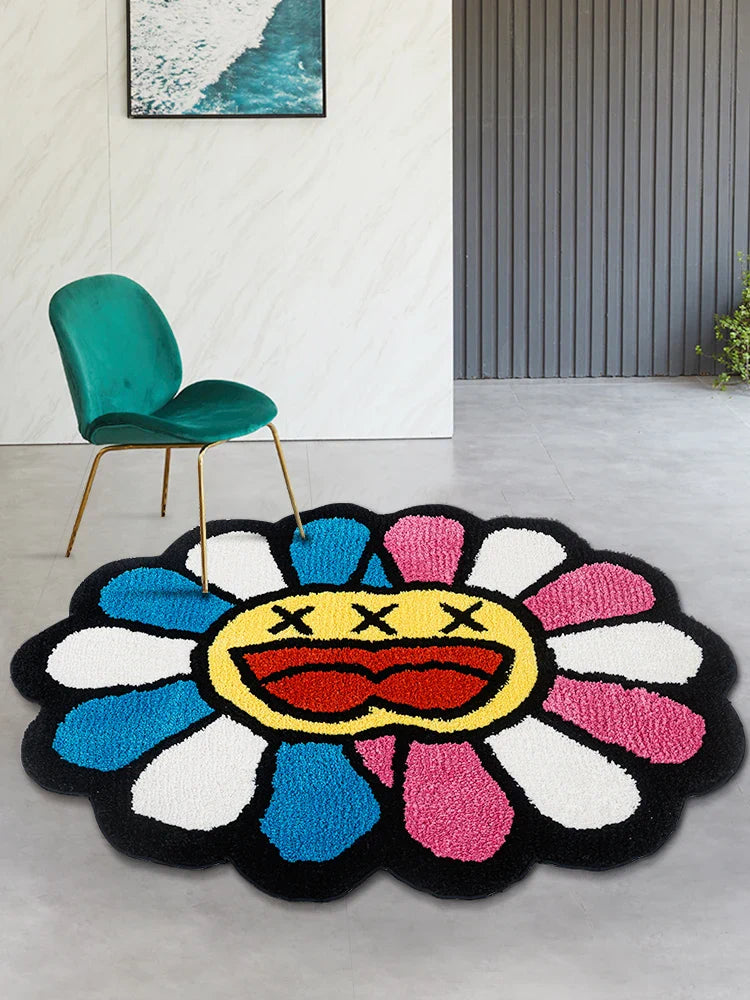Double Murakami Flower Rug