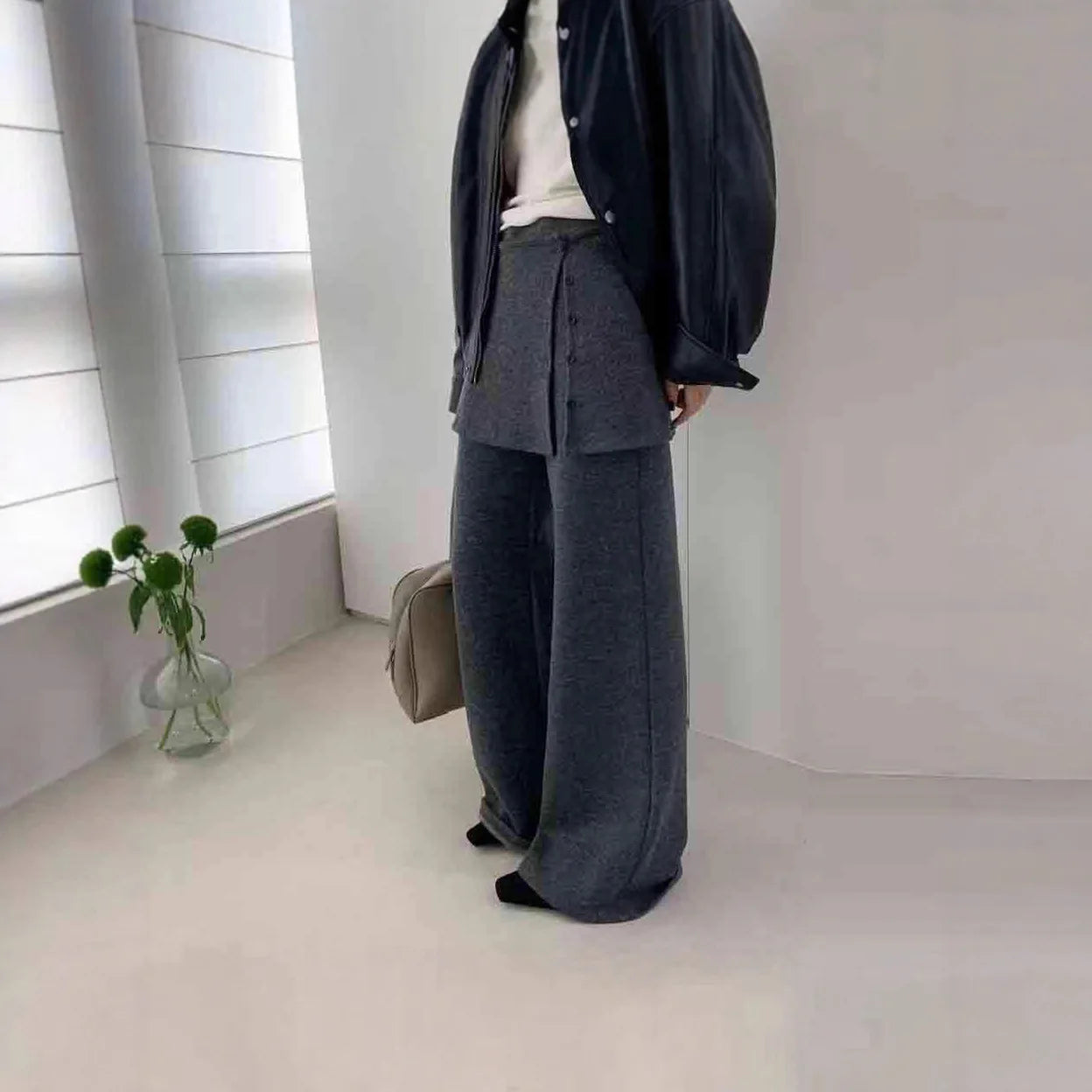 Casual Skirt Wide Leg Long Pants