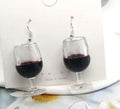 Red Wine Glass Earrings
