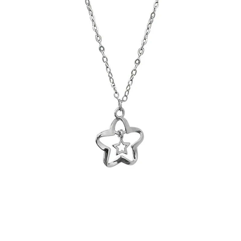 Hollow Out Star Pendant Necklace