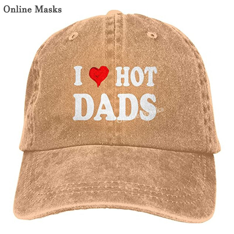I Love Hot Dads Hat