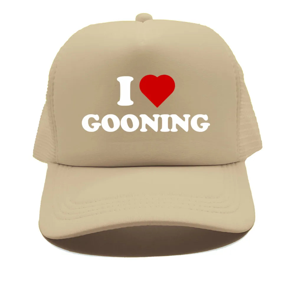 I Love Gooning Baseball Caps