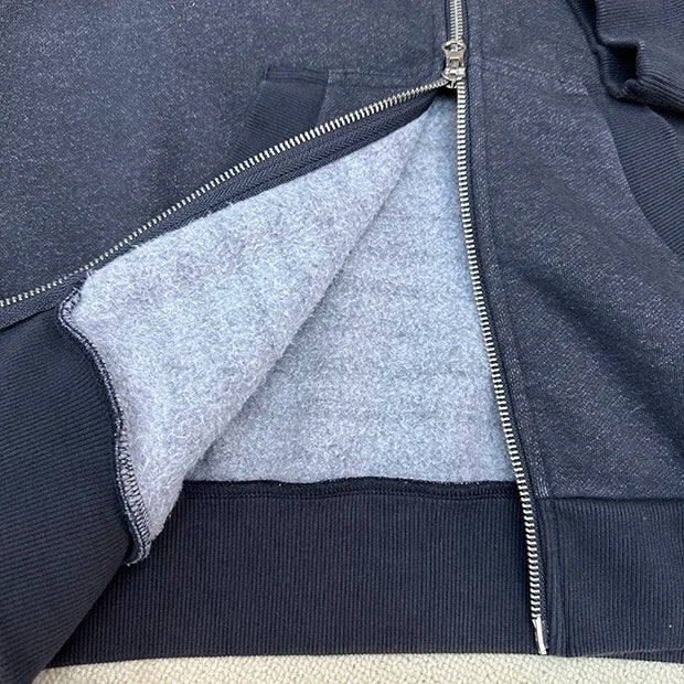 Two-way Zipper Oversized Hoodie
