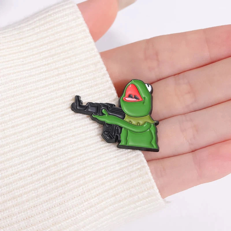 Kermit And A Gun Pin