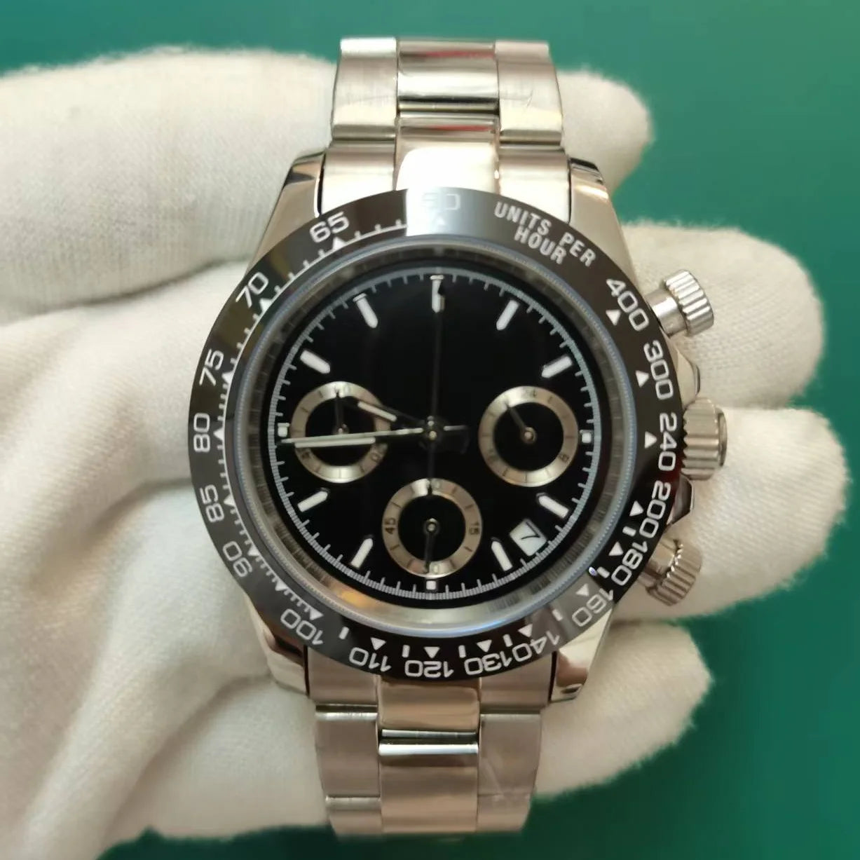High Quality Stainless Steel Brandless Daytona Chronograph 50M Waterproof Watch