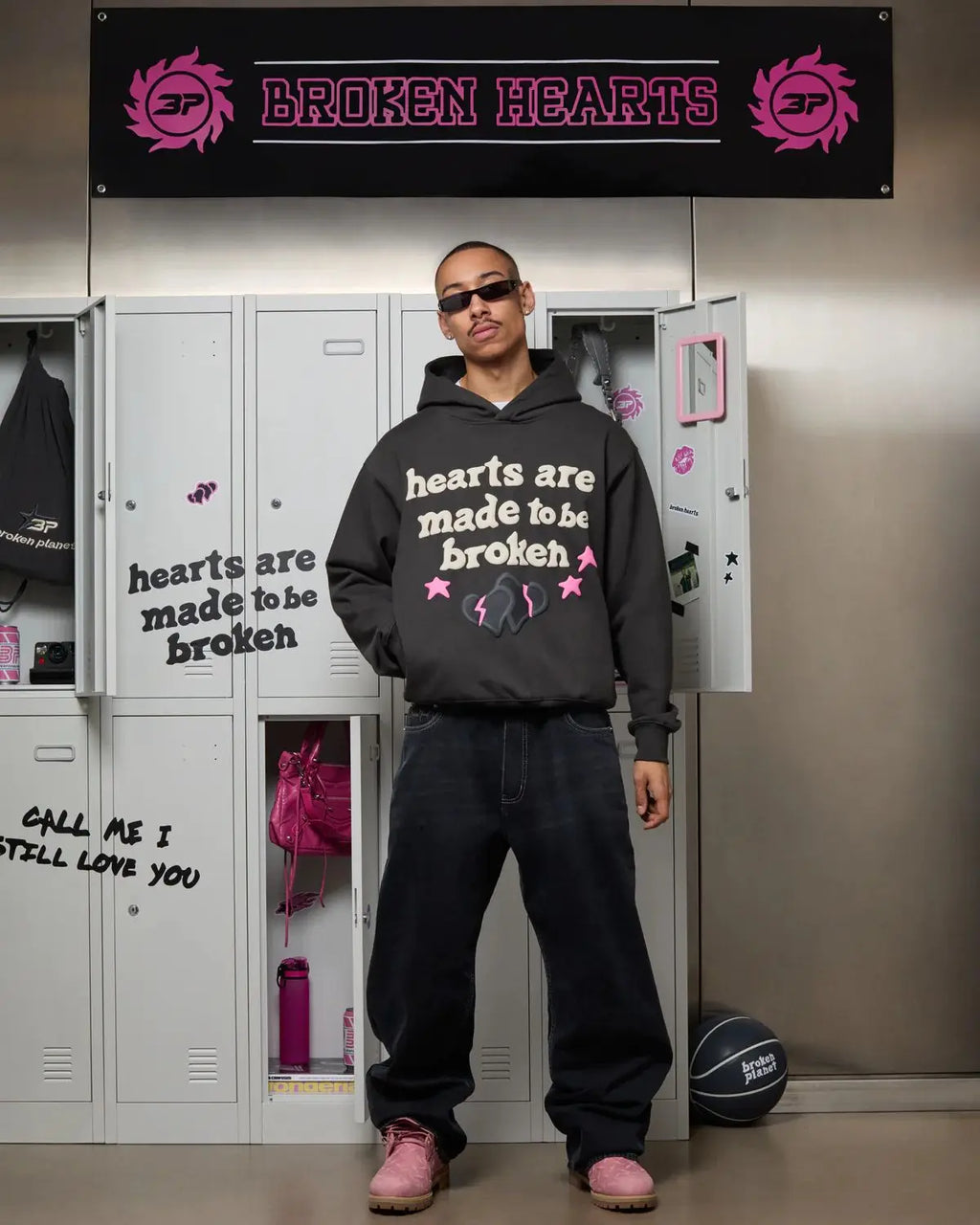 Hearts Are Made To Be Broken Puff Print Hoodie
