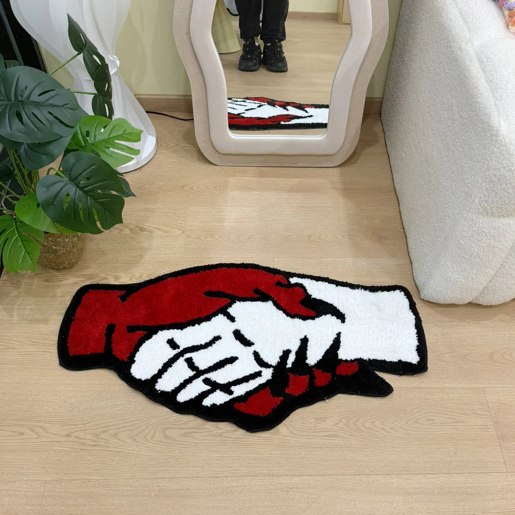 Devil Handshake Tufted Rug