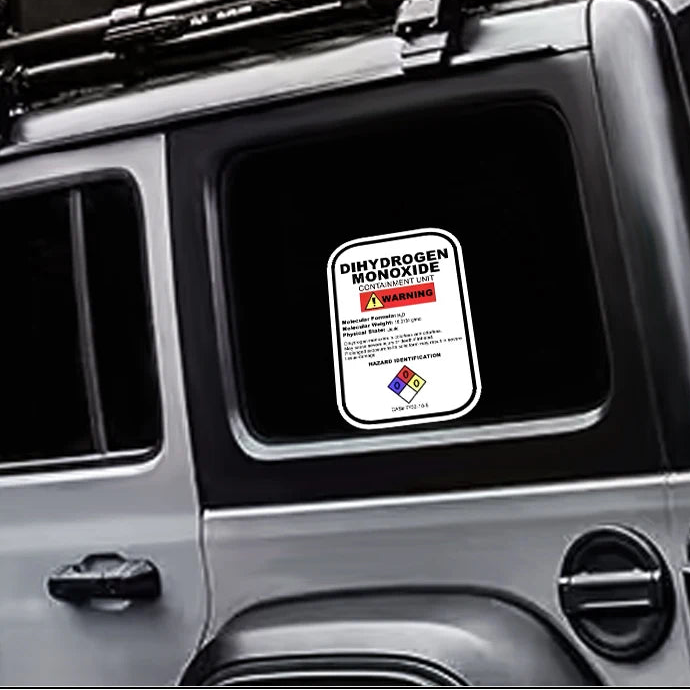 DiHydrogen monoxide Stickers
