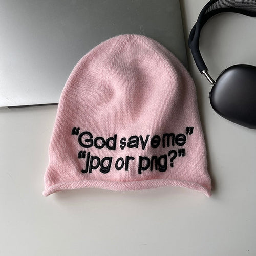 "God Save Me jpg or png?" Beanie