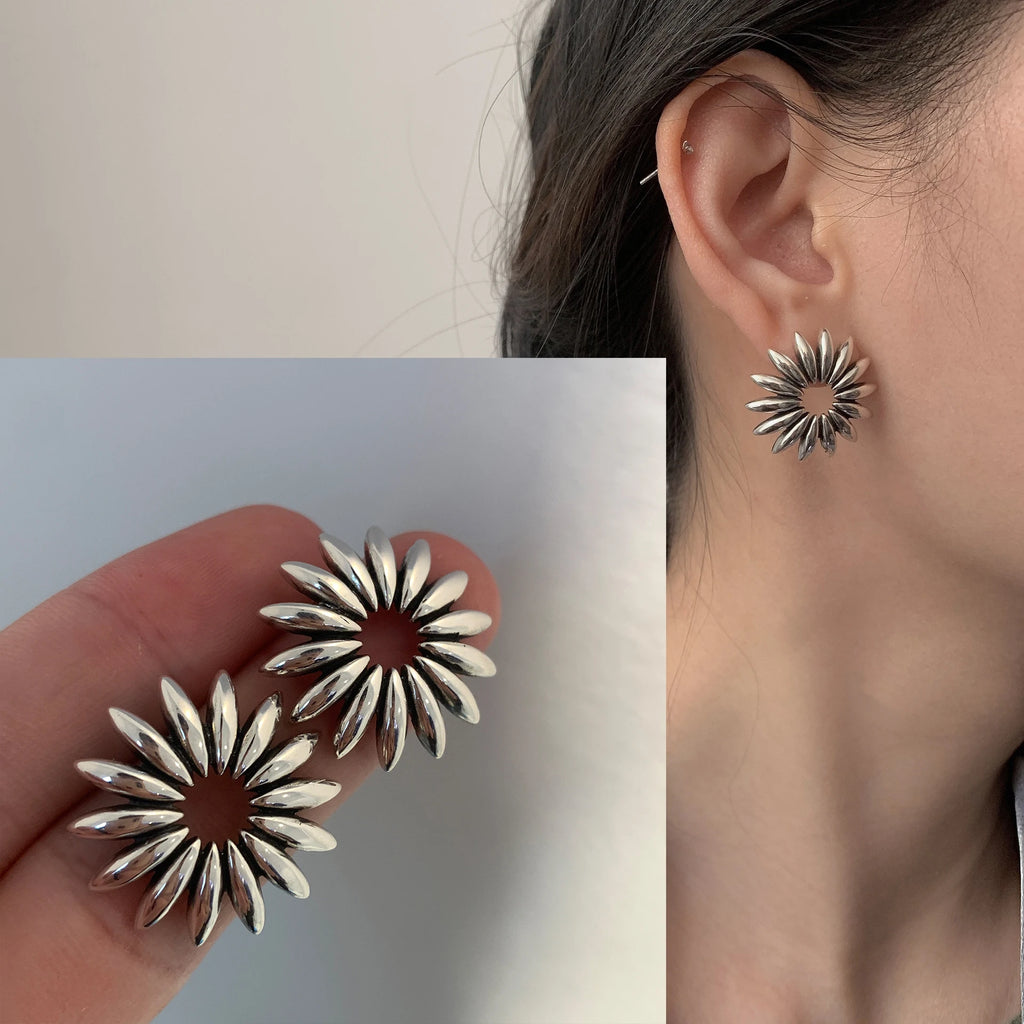 925 Sterling Silver Star Moon Earrings