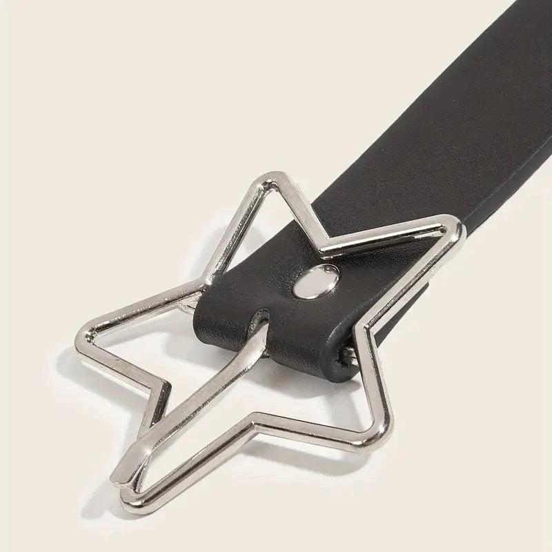 Star Eyelet Black Rivet Belt
