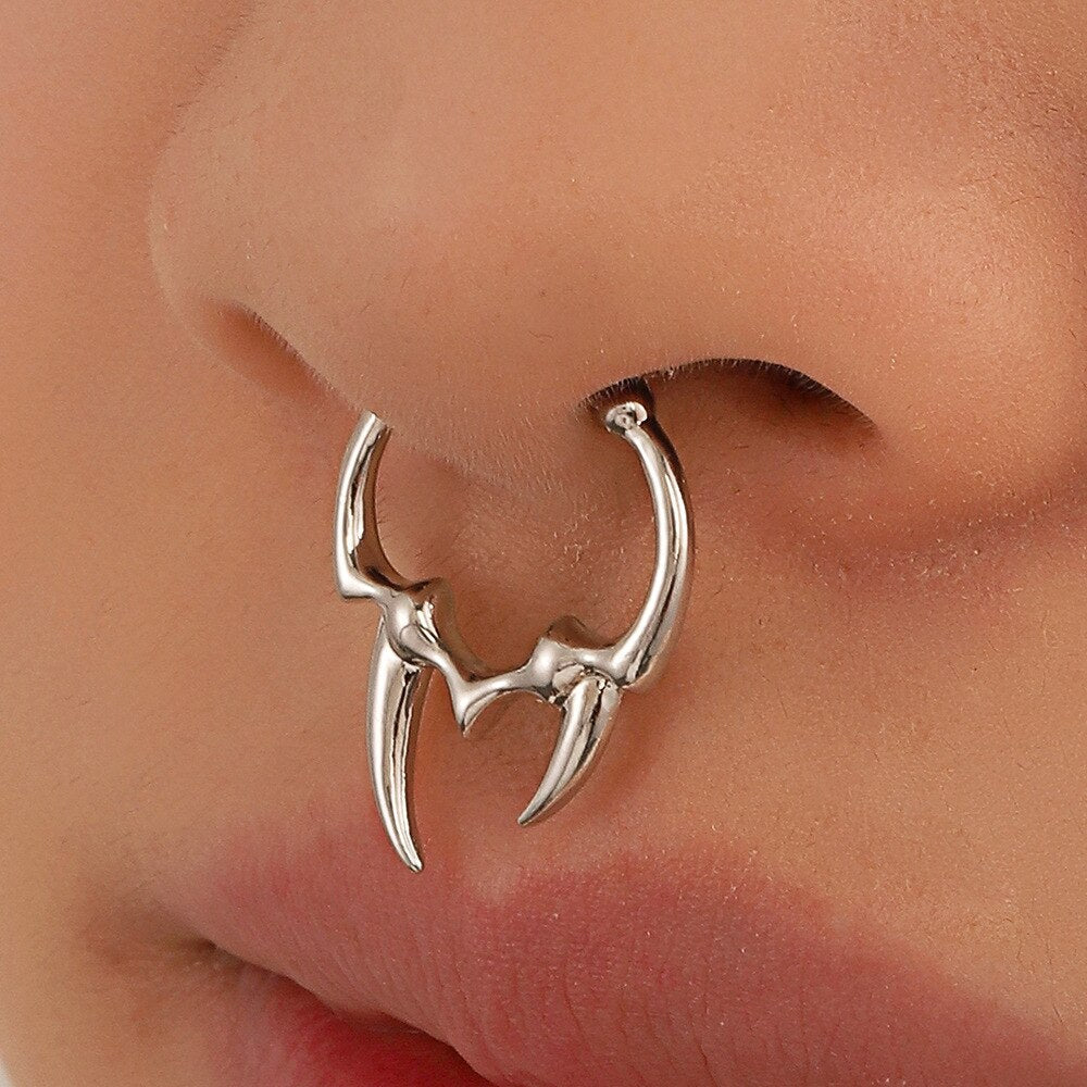 Thorn Faux Septum Ring