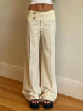 Y2K Khaki Wide Leg Trousers