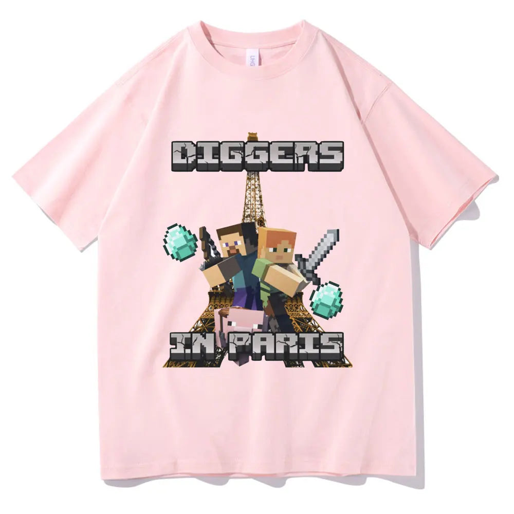 Diggers in Paris Minecraft Tee