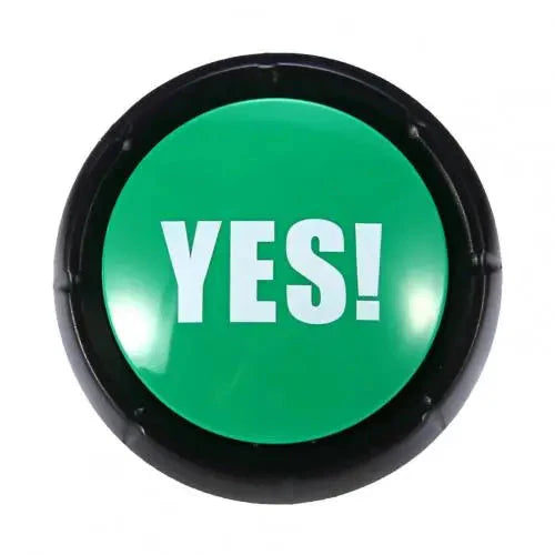 No Sorry Yes Bull Funny Talking Button