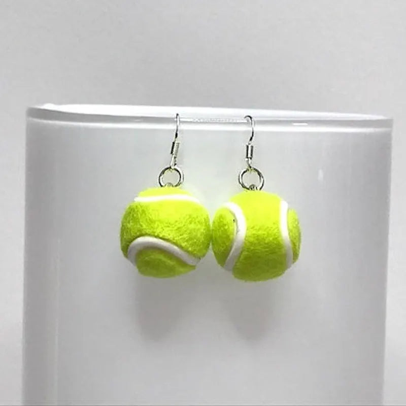 Green Tennis Earrings
