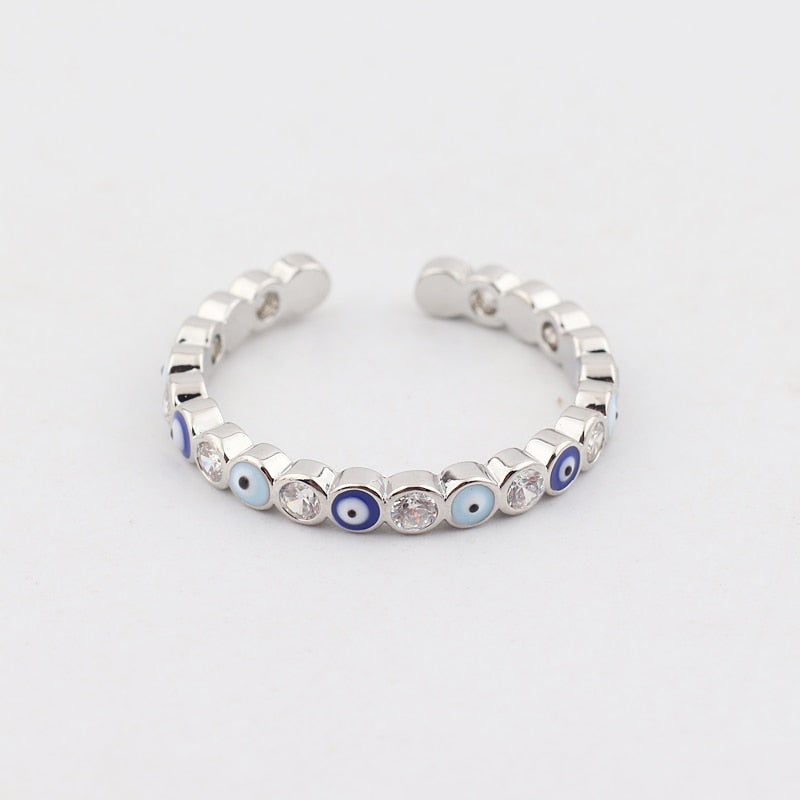 Rainbow Evil Eye Ring