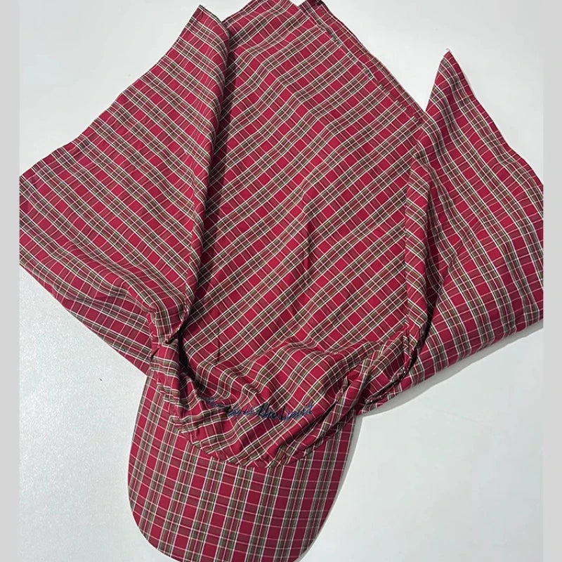 Plaid Head Scarf Hat