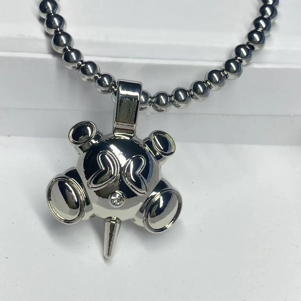 Stainless Steel Round Bead Nacklace