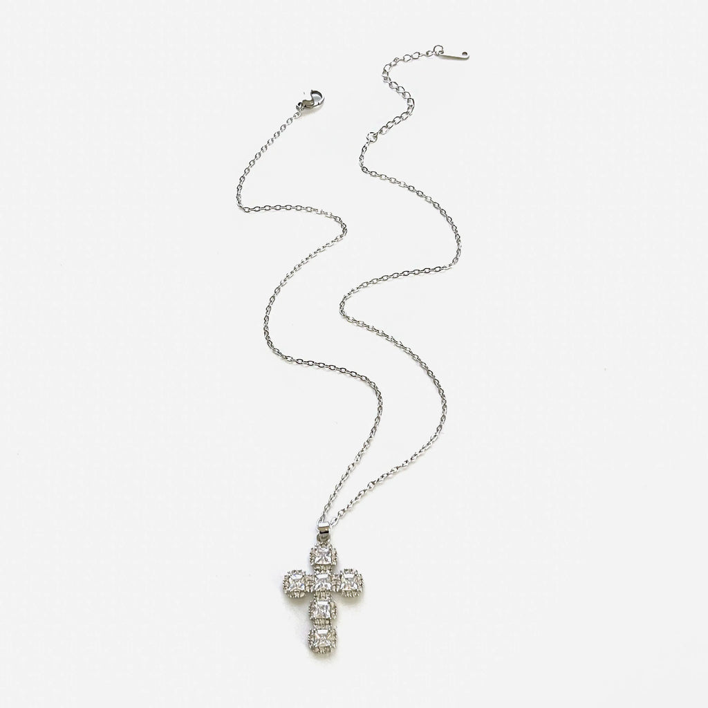 CZ Diamond Cross Chain
