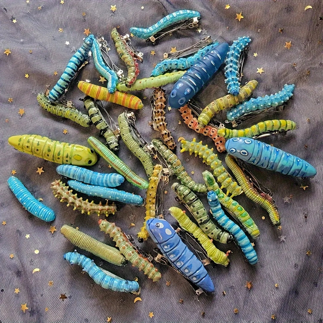6pcs Caterpillar Hair Clips