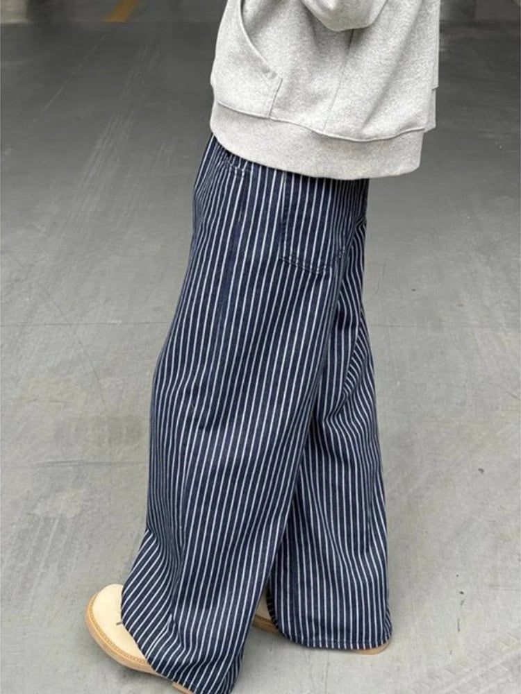 Vintage Blue Striped Jeans