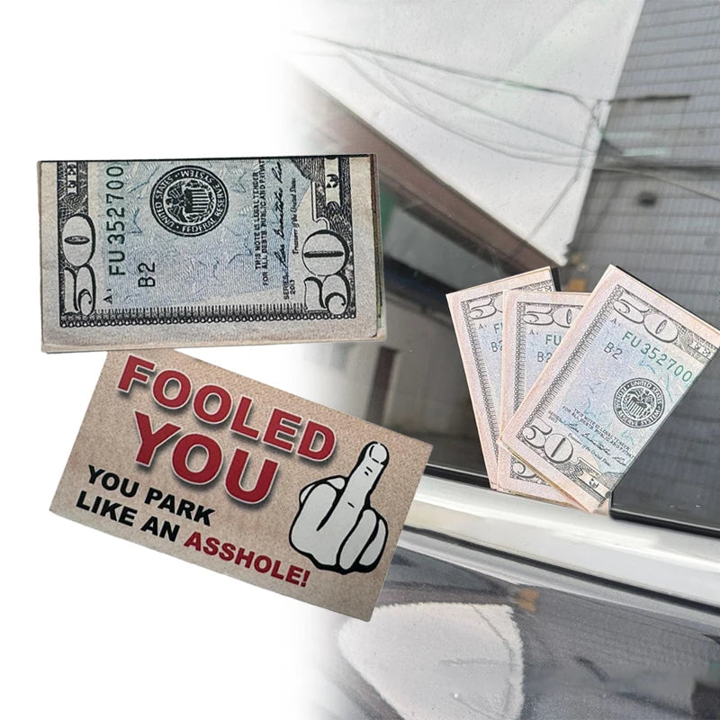 $50 Bill Parking Prank Cards