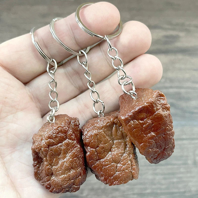 Steak Beef Keychain