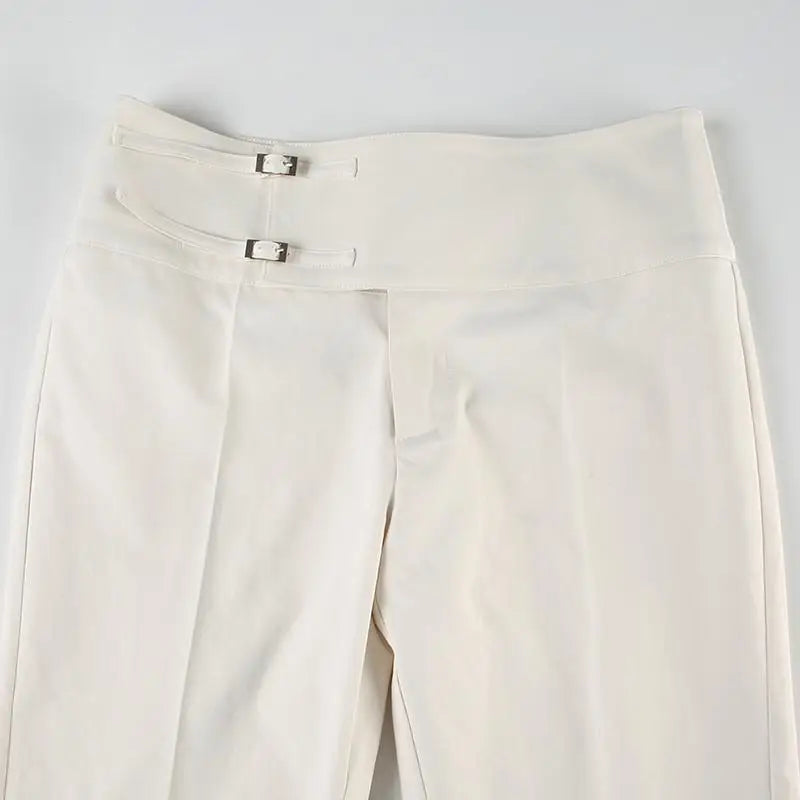 Y2K Khaki Wide Leg Trousers