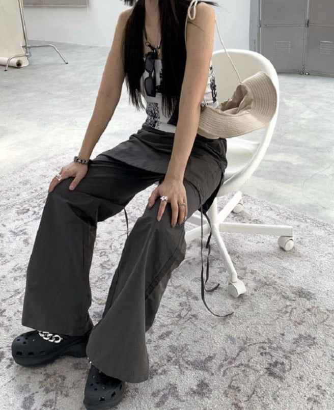 Wide Leg Skirt Trousers