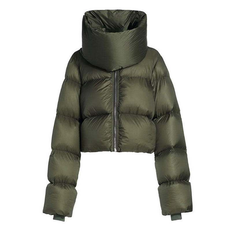 Turtleneck Down Jacket & Down Scarf
