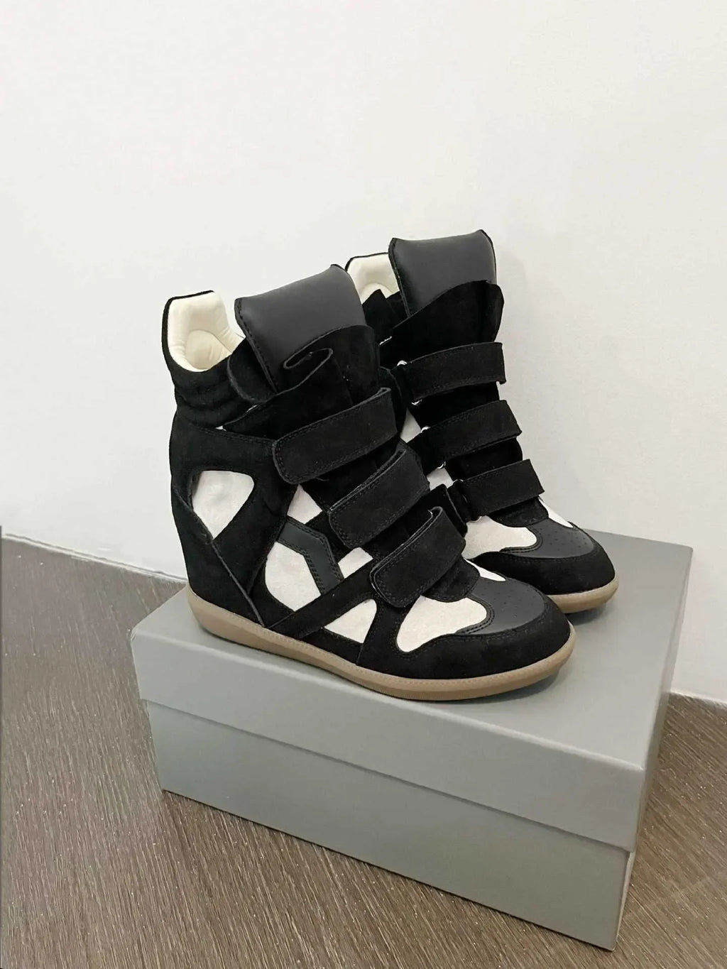 Genuine Leather Marant Wedge Heel Sneakers