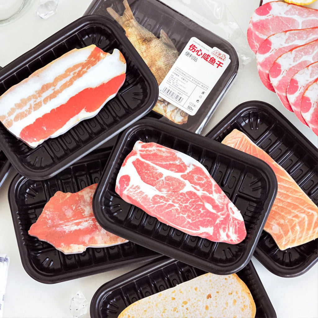 Grilled Meat Sticky Memo Pad