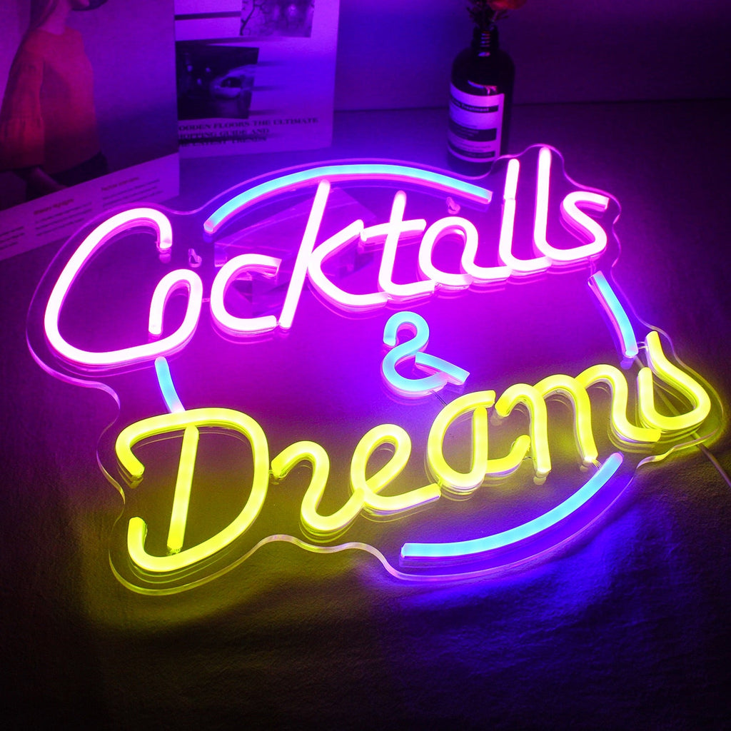 Cocktails & Dream Light Sign
